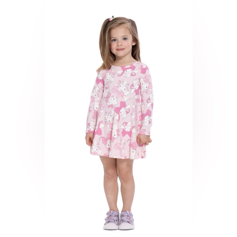 Hello Kitty & Friends Toddler Girls Long Sleeve Dress, Size: 2T, NWT